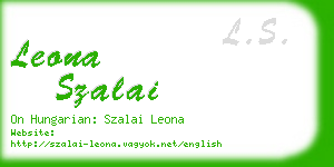 leona szalai business card